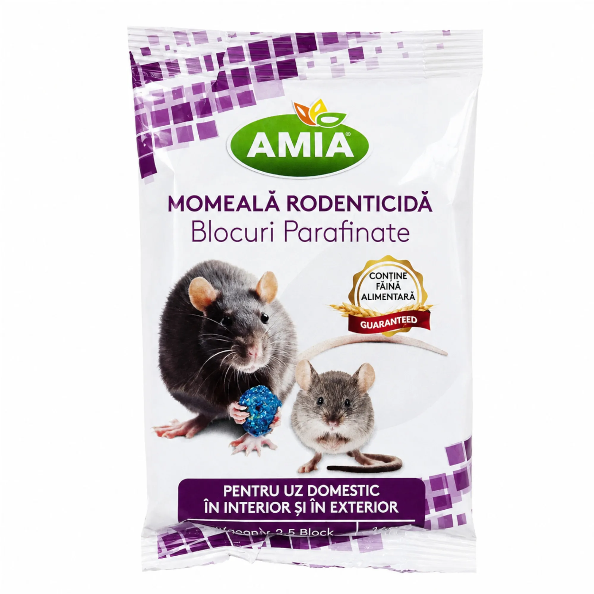 Momeală raticidă sub formă de blocuri parafinate Brodi 2,5 Block 160 gr - 1
