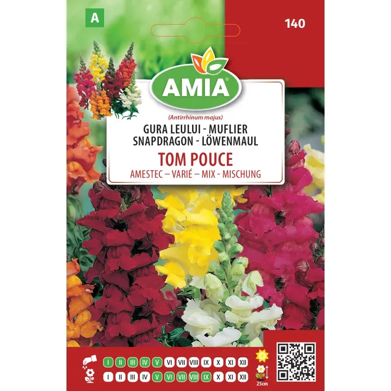 Amia Seeds - Snapdragon Tom Thumb