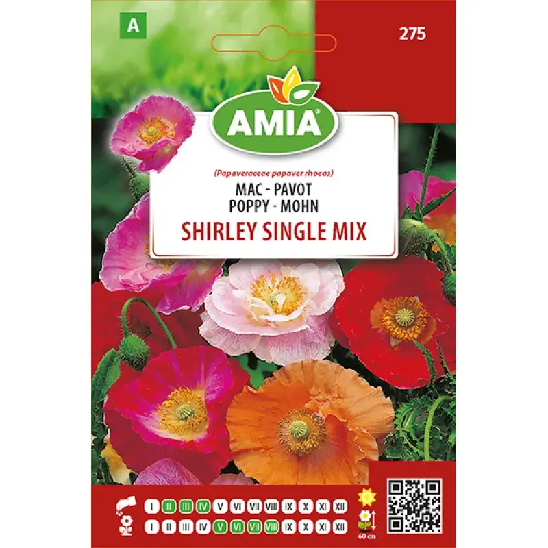 Amia Seeds - Shirley poppy Single Mix
