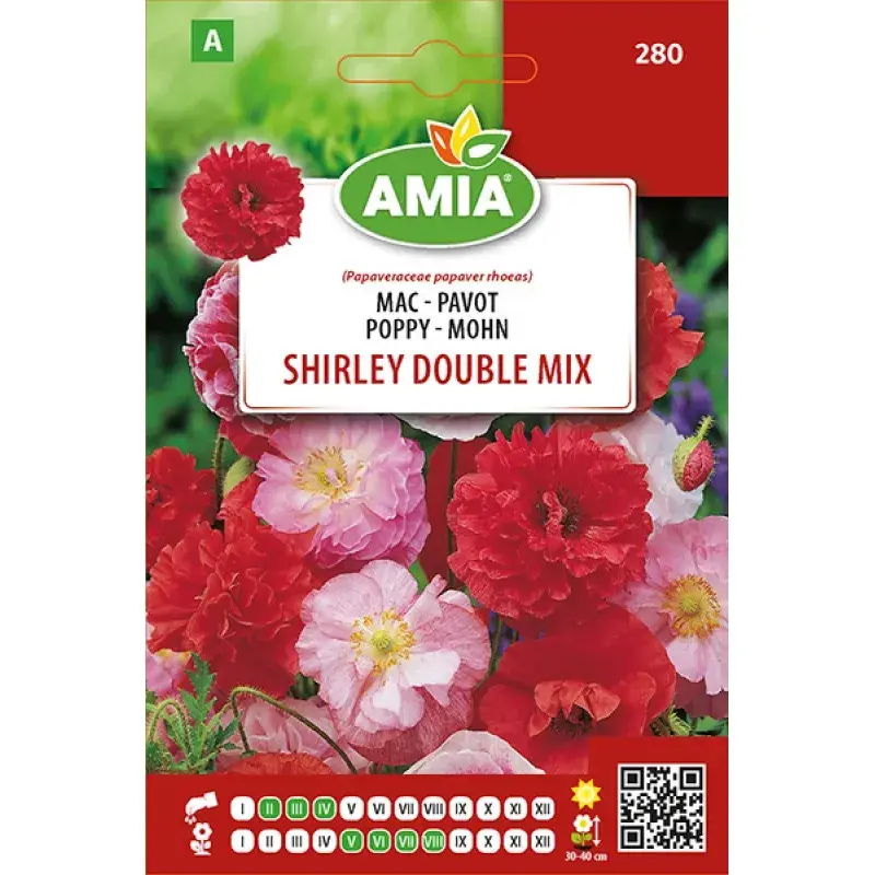 Amia Seeds - Shirley poppy Double Mix