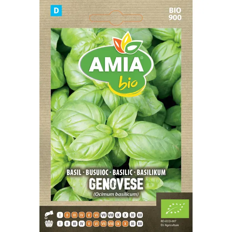 Amia BIO Seeds - Basil Genovese