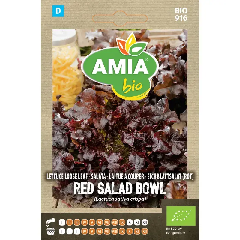 Amia BIO Seeds - Lettuce Red Salad Bowl