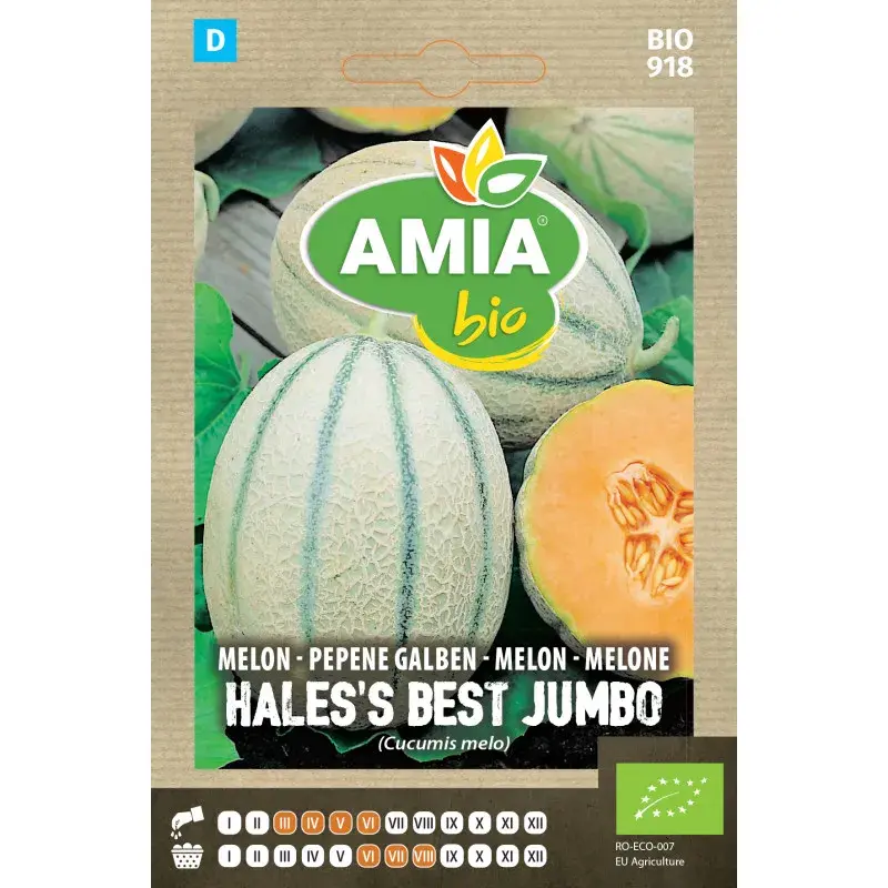 Amia BIO Seeds - Melon Hale's Best Jumbo