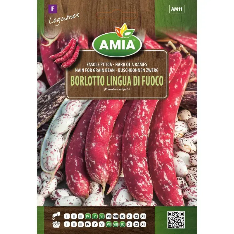 Amia Seeds - Bean Borlotto Lingua di Fuoco